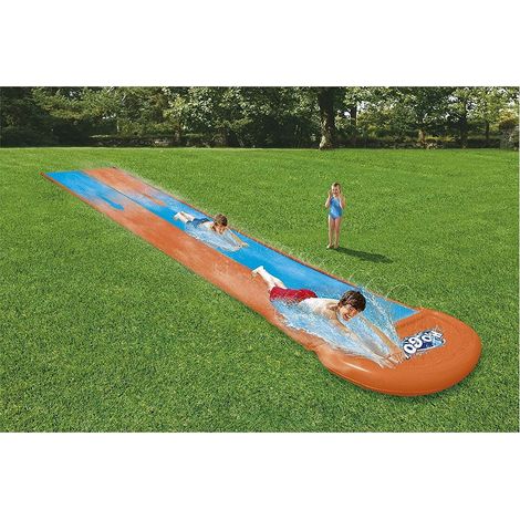 TRADE SHOP - Scivolo Doppio Acquascivolo Giochi Giardino Gonfiabili Con Spruzzi 488 Cm 52328 - (1/5)