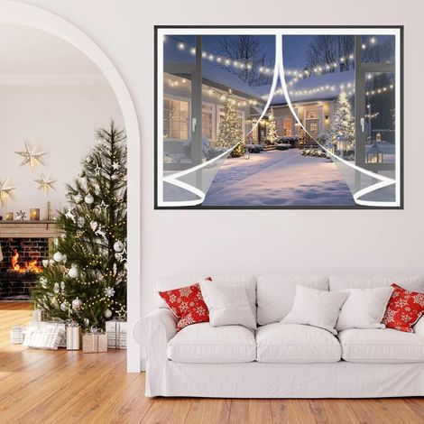 Rideau de Fenetre D'Hiver 146 x 72 cm Fermeture Automatique, Durable (1/5)