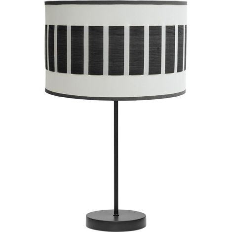 Sobremesa Alto Ivanna 1xe27 Negro/blanco-madera Negra 62x30x30 Cm (1/2)