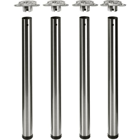 Hettich MB-Tischbeinset,                      Ø 60x710mm,                      Efua,                      70142,                      edelstahloptik geschliffen