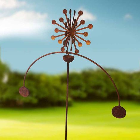 Allium Wind Rocker Double Bare Metal/Ready to Rust - Steel - W54 x H148.5 cm