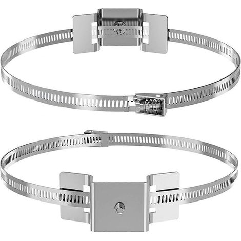 Filiyano-Supports de poteaux robustes en acier inoxydable pour l'installation sans perçage de panneaux de signalisation, caméras et boîtes aux (1/5)