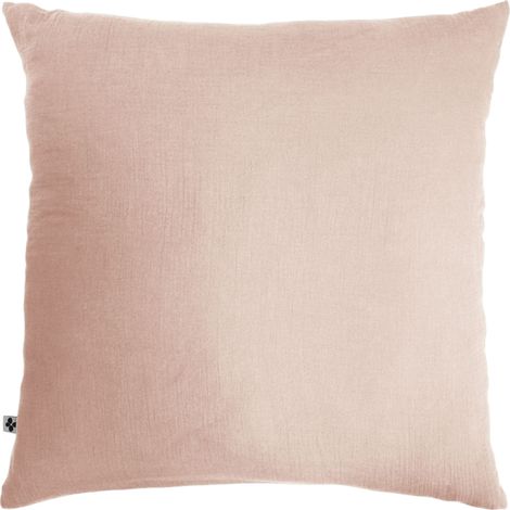 Taie d'oreiller en double gaze de coton – 60 x 60 cm – Gaïa Rose