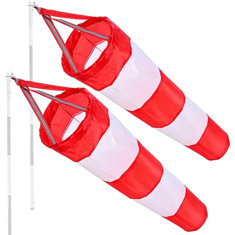 2 Piece Windsock for Outdoor Colorful Outdoor Windsock Durable Decorative Weathervane For Dock, Garden, Patio and Patio Decoration (1/5)