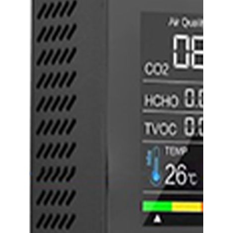 Detector portátil de formaldehído y CO2, analizador de aire interior, monitor de PM2.5, monitor de humedad y temperatura para el hogar y la oficina. (1/5)