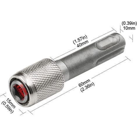 Bithalteradapter - Plus 6,35 mm (1/4") 2 Stück Sechskantschaft-Bohrbithalter-Konverter Rundschaft auf Sechskantschaft-Adapter für Schlagbohrmaschinen und Hämmer (1/4)