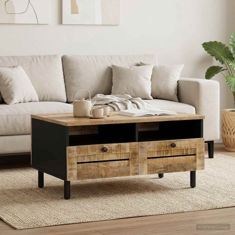 Tavolino da salotto Marrone e Nero 80 x 54 x 40 cm vidaXL (1/5)