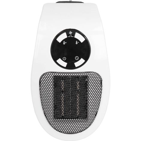 Radiateur électrique mural 500W noir et blanc, chauffage portable mini pour maison, montage mural, appareil de chauffage d'appoint (1/5)