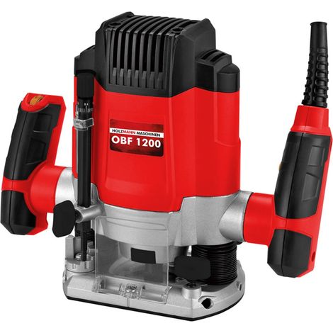 Holzmann OBF1200 fresadora eléctrica 1200 W plata rojo (1/5)