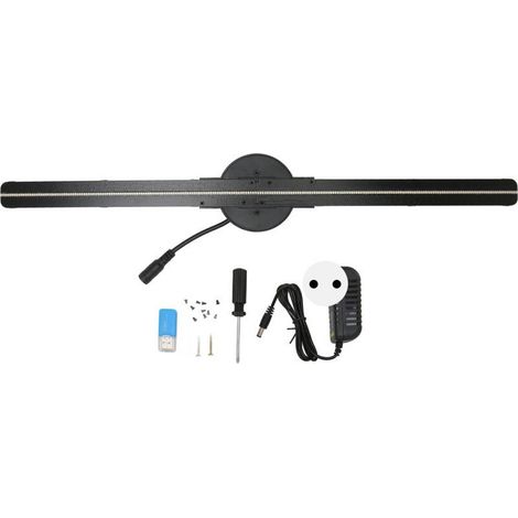 Ventilateur hologramme 3D 16,5 pouces – Résolution 2000x224 – WiFi – 224 perles LED – 15W – 100-240V – Angle de visibilité 176° (1/5)
