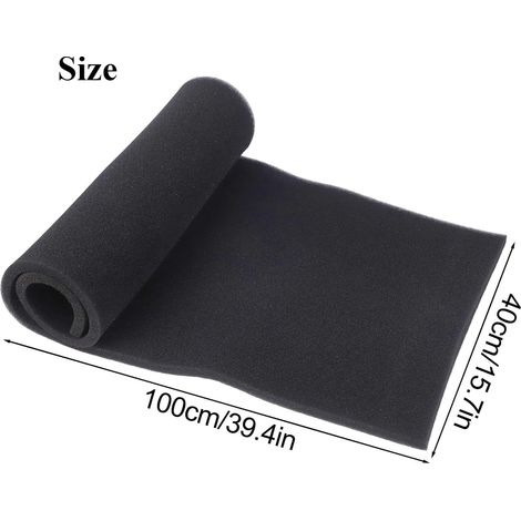 Filtre Charbon Actif - 1 Pièce - Ouate Noire - Découpable 100x40cm - Climatisation Hotte Purificateur (1/5)