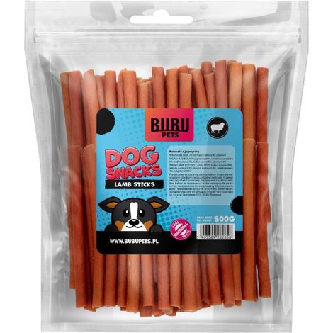 Bubu Pets Friandises pour chiens 500 g - Bâtonnets d'agneau tendres 500 g
