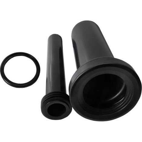 Wall-hung toilet, extended concealed connection, flush and waste pipes, 2 pieces (1/4)