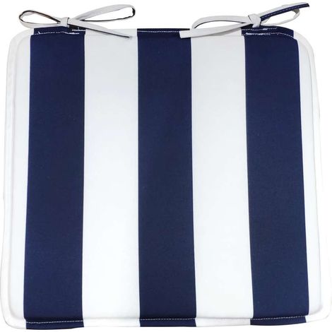 Cuscino a righe blu per seduta (1/2)