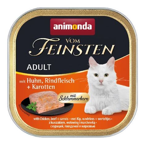 Animonda Vom Feinsten Adult Schlemmerkern Huhn Rind+Karotten 100 g Katzenfutter (1/2)