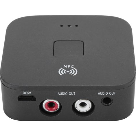 Récepteur Bluetooth RCA avec prise jack 3,5 mm et adaptateur AUX sans fil pour TV et voiture