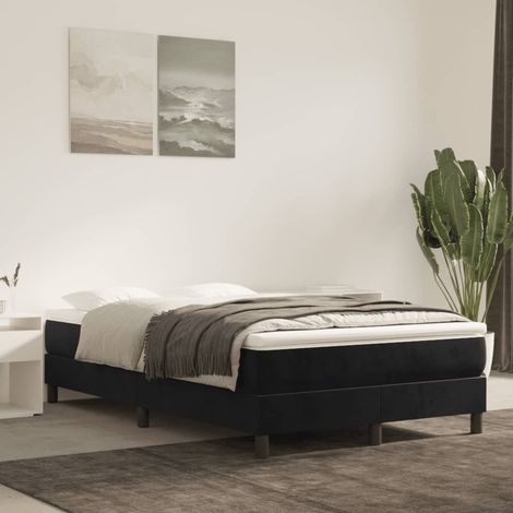 Boxspringbettgestell Schwarz 120x200 cm Samt