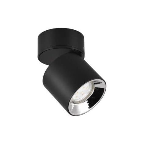 Spot plafond noir rond orientable GU10 Guayana Trio (1/3)
