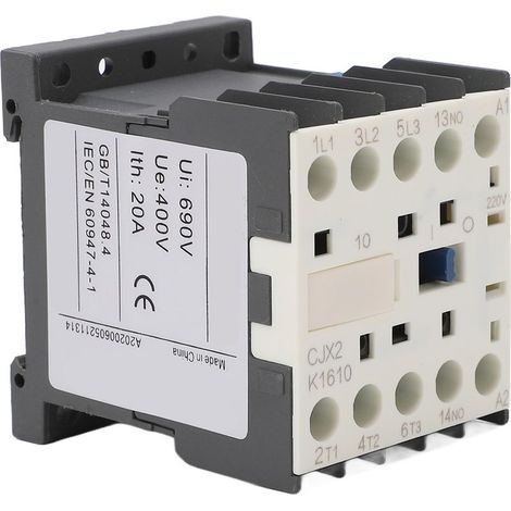 Contacteur AC Contact argenté 3P, contrôleur de commutateur de contrôle de charge de Circuit 220V 16A pour alimentation électrique (1/5)