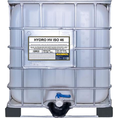 MANNOL - Huile pour hydraulique central ISO 46 - 1000L - MN2202-IBC - Ce produit de marque MANNOL est neuf.