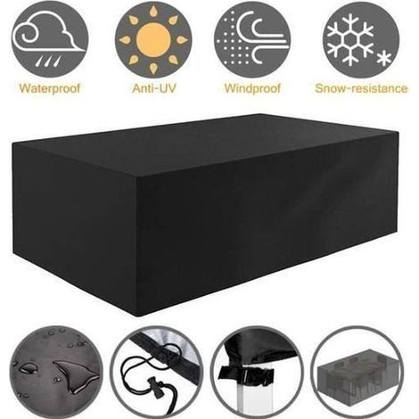 Garden Protective Cover - 210D Oxford Fabric - Waterproof, UV-Resistant - 123x123x74cm