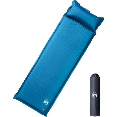 Selbstaufblasende Isomatte mit Kissen Türkis