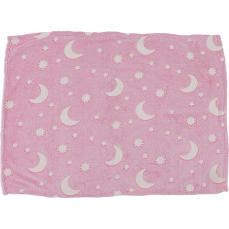 Doppelseitige, leuchtende Polyesterdecke (1,52 x 1 m) – Beheizbares Kuscheltier für Kinder, rosa – Ideal für Schlafzimmer und klimatisierte Räume (1/5)