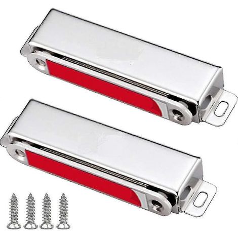 Aimant puissant de 28 kg pour porte de placard, 2 pièces, en acier inoxydable, pour meubles, grande puissance (1/5)