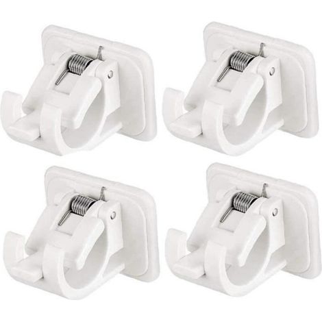 Rod Support tringle à rideau support mural Porteserviettes de fixation clip adhésif suspendu tige Portecrochet à ongles sans 177 (1/4)