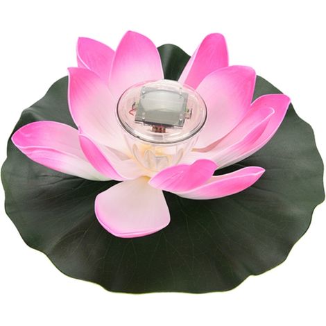 Solarbetriebene LED-Blumenleuchte mit Farbwechsel, schwimmende Blumenlampe, Garten-, Pool- und Teichbeleuchtung, bunt rosa