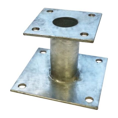 Pied de poteau fixe 140X140 Forte tenue à la corrosion Acier galvanisé à chaud