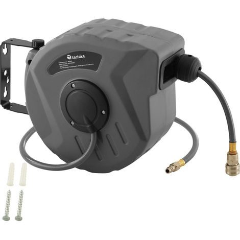 Enrollador automático de manguera de aire comprimido de 10 m con conector rápido 080000256 (1/5)