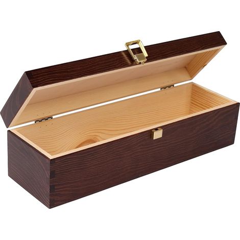 Boîte à Vin en Bois pour 1 Bouteille Marron 36 x 11 x 9,8 cm (1/4)