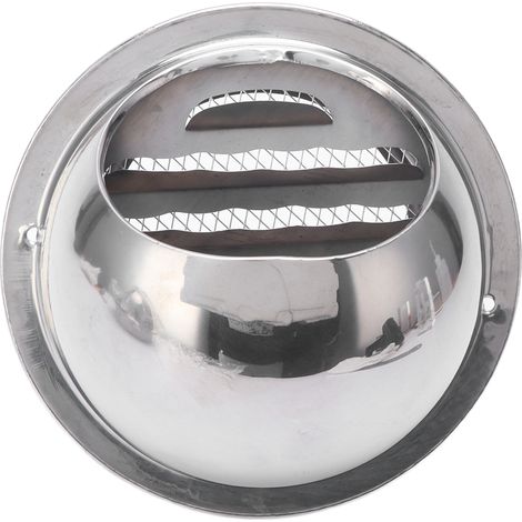 Couvercle de ventilation extérieur en acier inoxydable, résistant à la pluie et au vent, accessoire de sortie d'air de 4 pouces (1/5)