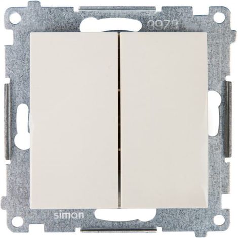 Simon 54 Doppio pulsante, attacco rapido, crema 2Z DP2.01/41