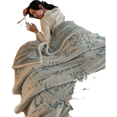 Couverture polaire chaude et épaisse pour l'hiver, double face, en flanelle, multifonctionnelle - 150 x 200 cm - Motif Paon (1/5)