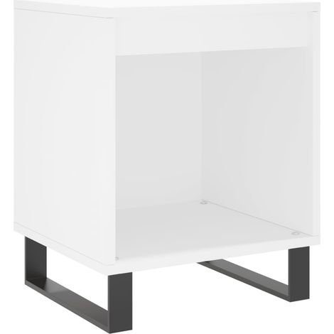 Maison Exclusive - Mesita de noche madera contrachapada blanco 40
