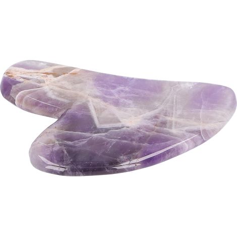 Amethyst-Massageplatte für Gesicht, Körper und Entspannung – Herzform (1/5)