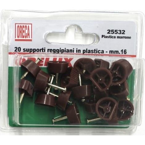 ORECA - SUPPORTO REGGIPIANO IN PLASTICA MARRONE 16MM 20PZ