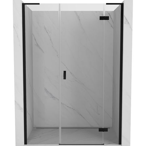 Mexen Mist-H L puerta de ducha pivotante derecha 160 cm, transparente, negro - 8A5L-160-001-70-00-P (1/5)