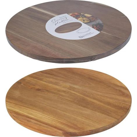 Vassoio Girevole Tondo in Legno D 35 cm