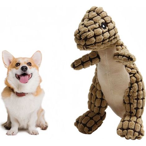 Peluche per cani a forma di dinosauro