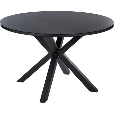 Gartentisch MALETTO 120 cm 120 cm Glas Schwarz (1/5)