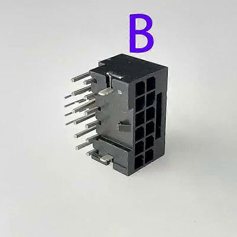 Connecteur d'alimentation femelle coudé à 90° PCI Express pour carte graphique ATX30 PCIE 50 12P 16 broches 12+4P 12VHPWR (1/5)
