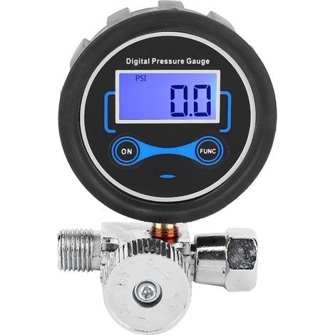 Generic Régulateur D'air Pneumatique, Vanne de Contrôle de Manomètre Numérique pour Pistolet Pulvérisateur, Réglage Efficace de L'air 0-200 PSI, Application Universelle pour les Matériaux en Alliage. (1/5)