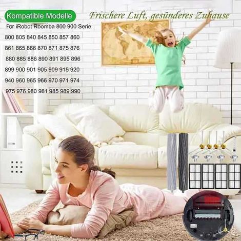 1 Farbset: siehe Foto. Material: Kunststoff. Kompatibel mit iRobot Roomba 800 und 900 Serie. (1/5)
