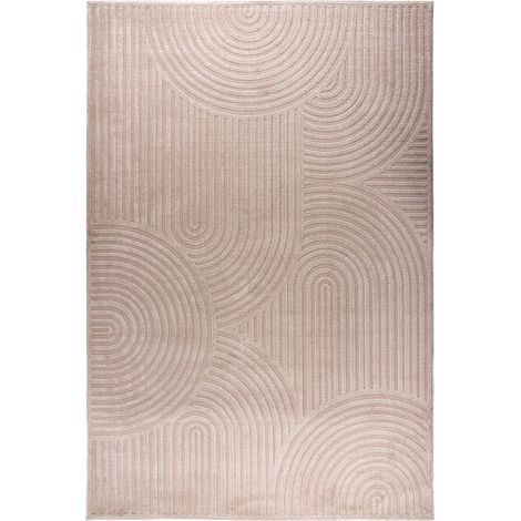 Tapis beige à motifs relief antidérapant durable - 150 x 80 cm (1/5)