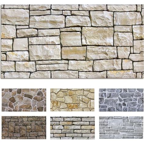12 Pieces 3D Wall Panels Self Adhesive 3mm Thick (1/5)