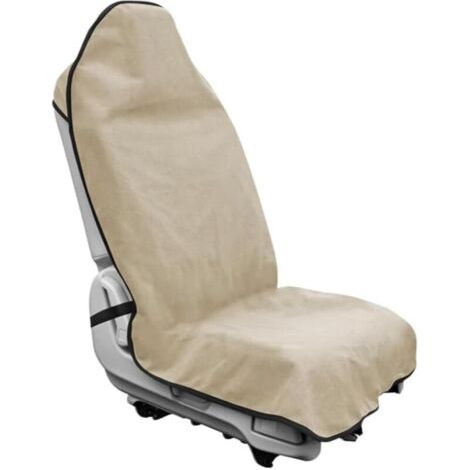 Housse pour siège de Voiture pour l'avant,Sièges arrière,Protection du siège Voiture Universelle, Housses de siège Individuelles,Coton,modèle Universel,étanche,Tissu-éponge (Siège avant-Kaki) (1/4)