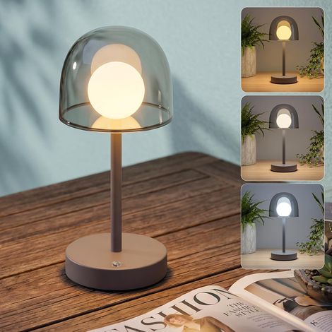 ZMH Lampe de Table LED Sans Fil Rechargeable, Tactile Dimmable, 3 Températures de Couleur (1/5)